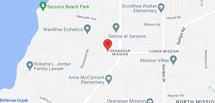 map of 565 Sarsons Road